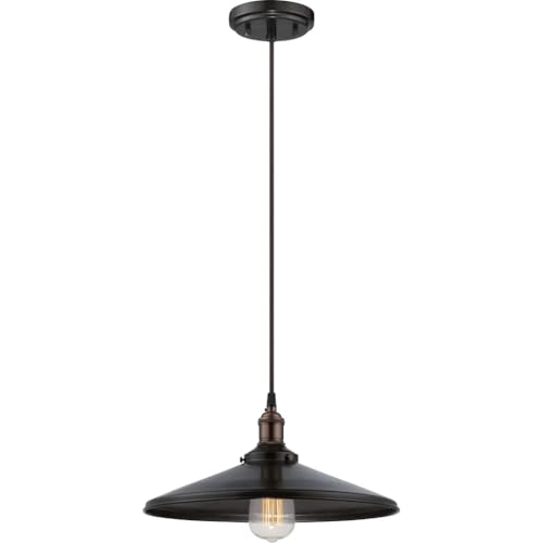 Image of Nuvo Lighting 60 /5509 Vintage Incandescent One Light Pendant Angled Rustic Bronze