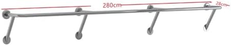 Stainless Steel Wall-Mounted Clothes Bar - Multi-Purpose Garment Rack & Towel Holder, Creative Retail Clothing Display Stand for Boutique & Home Use