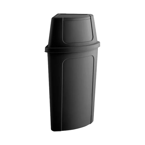 Caneca de basura de esquina 21 galones con tapa negra