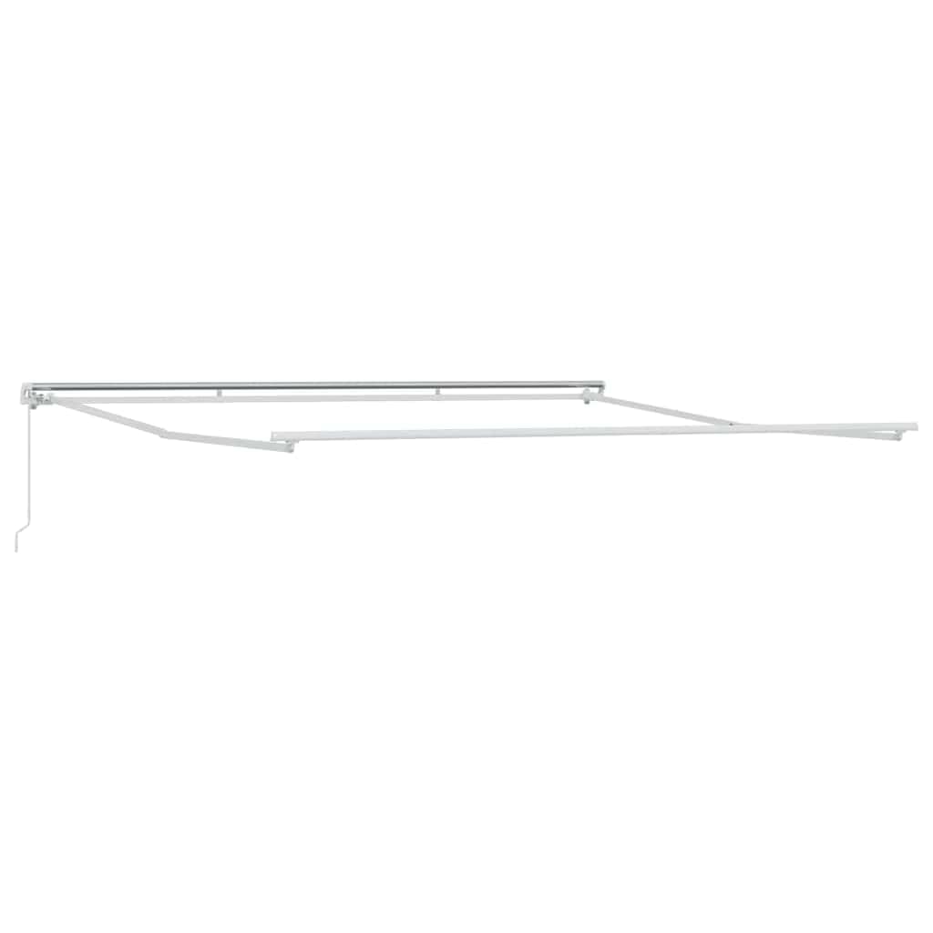 Cadre auvent alu blanc 450 x 350 cm aux lignes épurées haut de gamme
