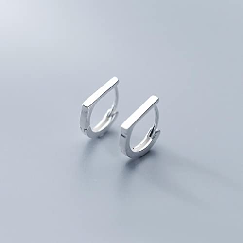 Boucle d'oreille géométrique simple argent 925 pour femmes