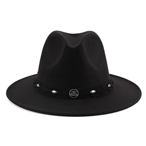 Chapeau de laine noir YXWYXWA pour homme et femme idéal pour vos sorties citadines