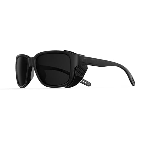 Goiteia Hiking Sunglasses, Polarized Anti-Reflective Glacier Sunglasses, Wrap Around Sunglasses with Removable Side Shields for Adventure, Snow, Mountain, Fishing,Trekking, 100% UV Protection