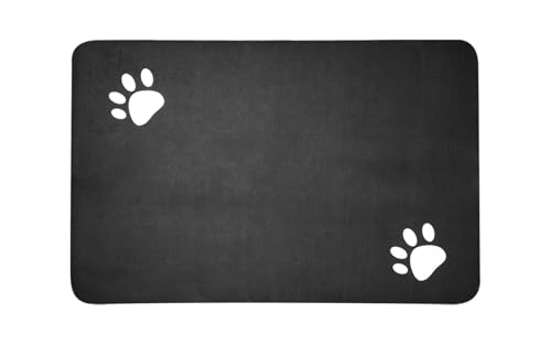 Tapis Chat Gamelle Absorbant,40 × 60 cm Tapis pour Gamelle Chien Antidérapant,Tapis Gamelle Chien de Diatomée,Séchage Rapide Tapis Absorbant pour Gamelle...