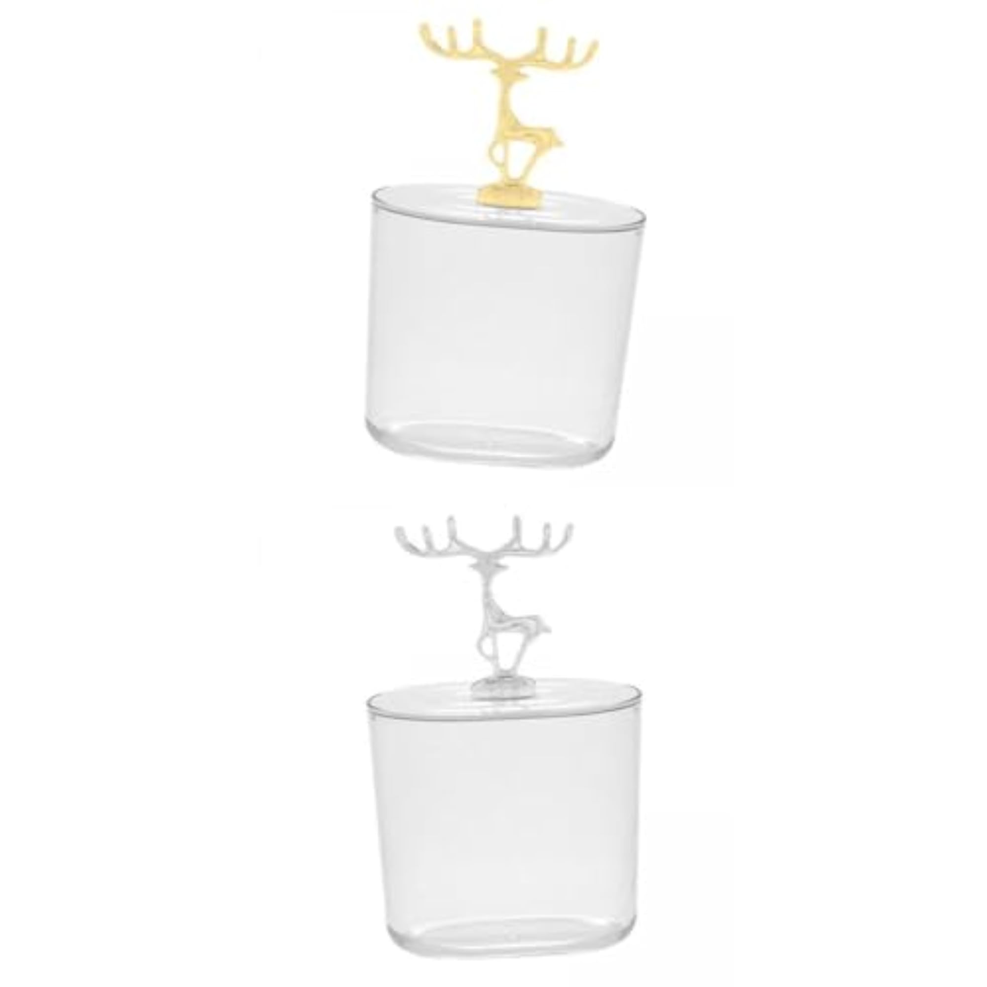 2pcs Cosmetic Cotton Pad Holder with Lid Set