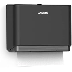 Dispensador De Toallas Higiénicas anydry 5101 Dispensador de Toallas de Mano Higiénico ABS Dispensador de Papel Toalla Comercial Montado en Pared Negro