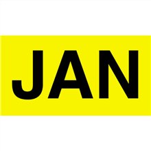 SHPDL6701 - JAN Months of the Year Labels, 2 x 3 Yellow