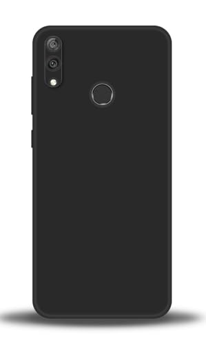 WUACYEAMING Compatible with Huawei Y7 2019/Y7 Prime 2019 Case,with Camera Lens Protector Ultra Slim Liquid Silicone Cover Anti-Scratch Shockproof Case-Black