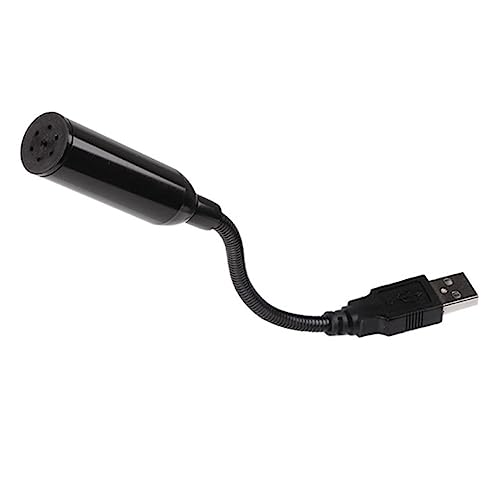 Tofficu Mini USB Microphone for PC High Sensitivity Portable Recording Mic Noise Cancelling Design for Video Conferencing Online Gaming More Black