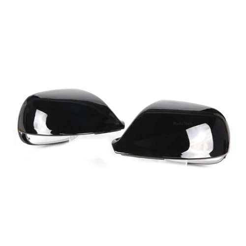 Coque de protection rétroviseur remplacement exact noir brillant - 5