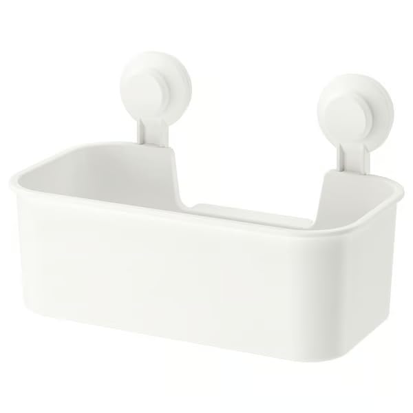 3-Pack Shower Caddy with Suction Cups - White Non-Drilling Wall Baskets for Bathroom Storage - Space-Saving Organizer for
