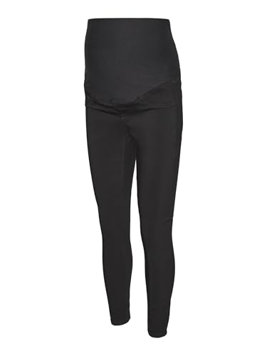 Mamalicious Mllucy Pantalon Slim Noir pour Femme A. Noos, Noir/Denim, L