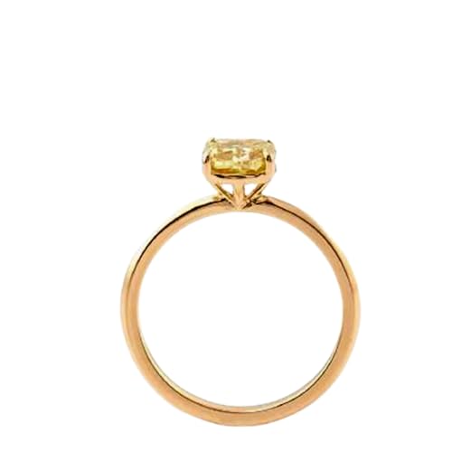 Bague de fiançailles ronde moissanite éclat éternel et argent 925 doré RNG-1465
