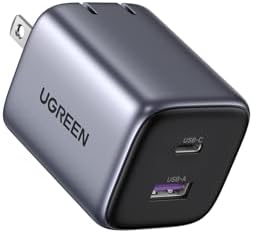 UGREEN Nexode Mini 充電器 35W タイプc充電器 USB-C+USB-A PD3.0 PPS規格対応 「GaN」窒化ガリウム PSE技術基準適合 折り畳み式 usb充電器 ノートPC/タブレット/スマートフォン/iPhone16-8シリーズ/ GalaxyS24-S10シリーズ/AQUOSシリーズ/Xperiaシリーズ/Pixel8 Pro その他各種の機器対応
