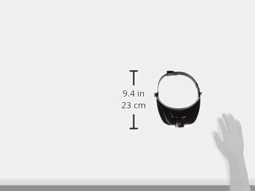 Miniatura 3 de Lupa con 4 lentes diferentes, Carson Optical Pro Series, magnivisor de lujo con luz LED para usar en la cabeza, negro