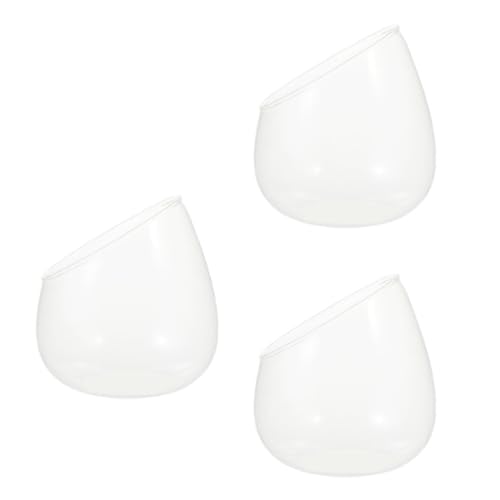 Diseño moderno y resistente Mipcase de 3 botellas de vidrio con corte inclinado para decoración 2