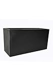 Pflanztrog d. BUNDESGARTENSCHAU aus Fiberglas in schwarz-anthrazit - Größe (LxBxH): 80x30x40 cm, Blumenkübel, Pflanzgefäße, Pflanzkübel