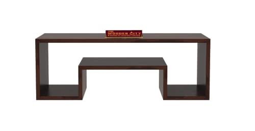 Image of THE WOODEN CITY Solid Sheesham Wood TV & Entertainment Unit for Living Room & Hotel Room and Office Furniture (Wood Finish 8)