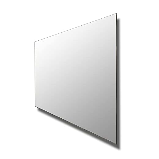 Espejo de Baño 60x100 baanio Liso Smooth Horizontal. Espejo de Pared Moderno para Baño, Salón o Recibidor, de fácil Montaje. Luna Sencilla, Versátil y Muy Funcional