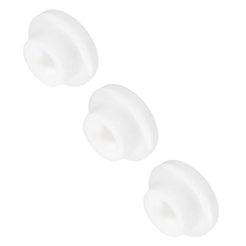 Image of MECCANIXITY 3pcs T-Shaped Silicone Plugs 23mm 15 /16 Inch Dia Snap in Plug Hole Seal Cover Round Rubber Stopper for Kitchen Rubber Bulkheads Waterproof Sealing Plugs White