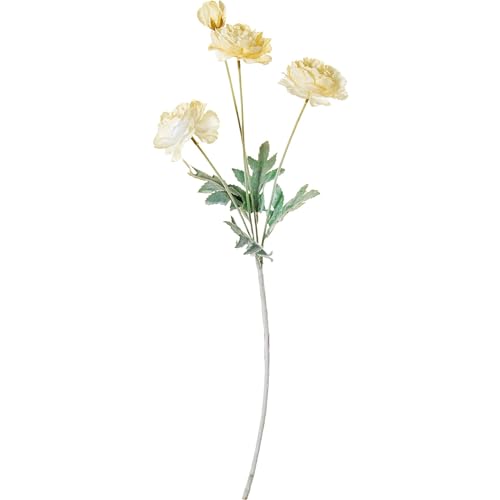 Fleurs en polyester jaune DRW lot de 12 à la finition soignée - 2