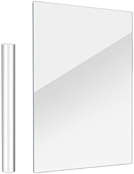 DS. DISTINCTIVE STYLE Acrylic Clay Roller and A4 Size Acrylic Sheet for Polymer Clay Rolling Pin with Clear Board Sheet DIY Rolling Tools for Clay Modelling and Shaping