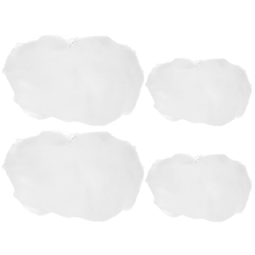 COSMOBETTY 4 Piezas de Nubes de Algodón Sintético Colgantes para Decoración de Techo y Pared, Ideales para Crear Ambiente Romántico en Bodas y Fiestas