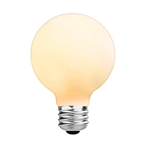OMED G80 Dimmable Vanity Light Bulbs Soft White 3000K for Mirror, 6W LED Globe Light Bulbs 60 Watt Equivalent, 600 Lumens Bathroom Light Bulbs with E26, Porcelain Glass Round Energy Saving Bulbs 1 pcs OMED G80 Dimmable Vanity Light Bulbs Soft White 3000K for Mirror, 6W LED Globe Light Bulbs 60 Watt Equivalent, 600 Lumens Bathroom Light Bulbs with E26, Porcelain Glass Round Energy Saving Bulbs 1 pcs