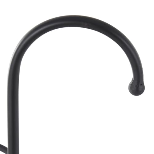 Image of Metal Wire Umbrella Stand with Drip Tray, Black, Dual Compartment, 27.45 inch Tall