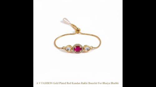 Image of Elegant Traditional Gold Plated /Rakhi Combo Of 1 Piece for Men and Women /brother /sister /bhabhi Kundan Stone combo set (Same as Shown In Image)