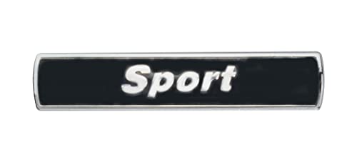 Image of 2Pc Sport Logo Emblem Badge Car Side Fender Sticker Nameplate Replacement for M Series Car (Black Silver)