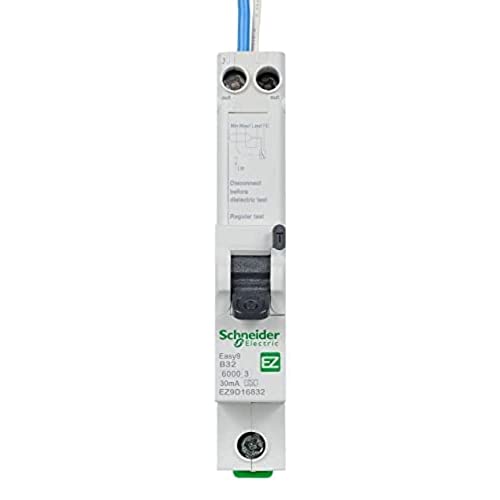 Schneider Electric Easy9 EZ9D16806 Easy9 RCBO, 1.8 x 11 x 7cm, blanco, 1