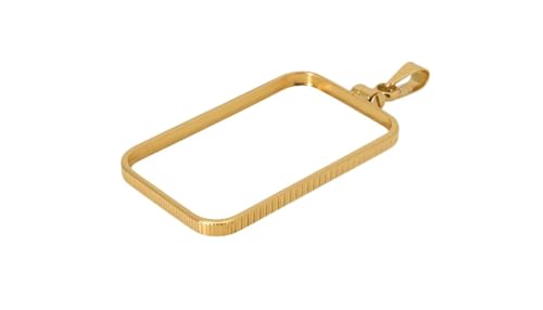 14k gold plated over steel bezel frame for 1 oz credit suisse Pamp Lady Fortuna Gold bar / 1 oz Credit Suisse /1 oz Pamp Rosa (Gold Bar Not Included)