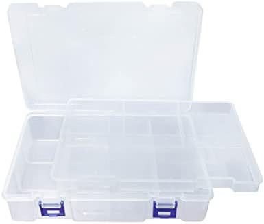 Avlcoaky Tackle Box Fishing Tackle Box Organizer with Movable Tray, Plastic Waterproof Fishing Box Storage