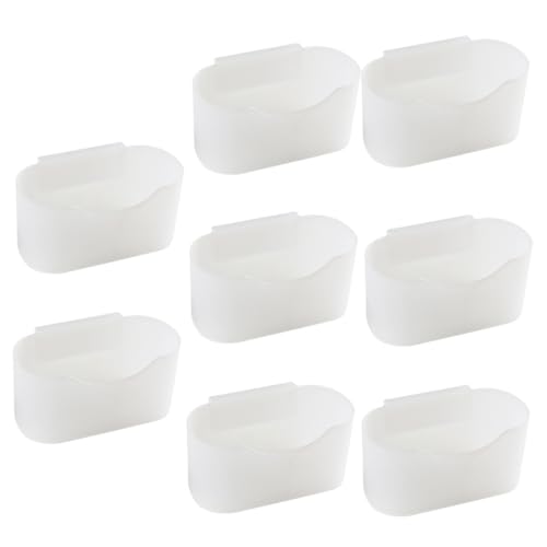 FONDOTIN 8Pcs Plastic Fridge Hanging Box Seasoning Bag Holder Movable Wall-Mounted Storage Case for Kitchen Office Study PP Material Organizer for Mustard Tomato Sauce Bags