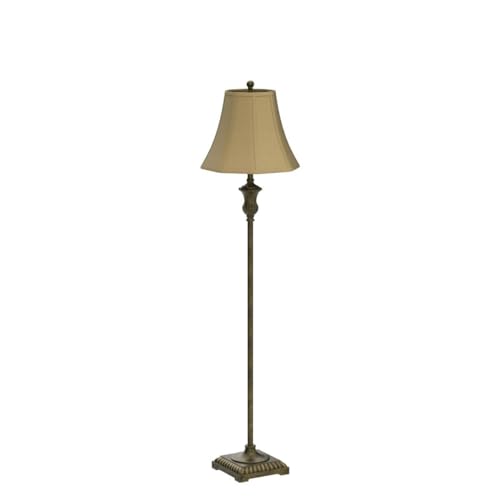 Decor Therapy Alice Traditional Floor Lamp, Antique Gesso 60" x 14"