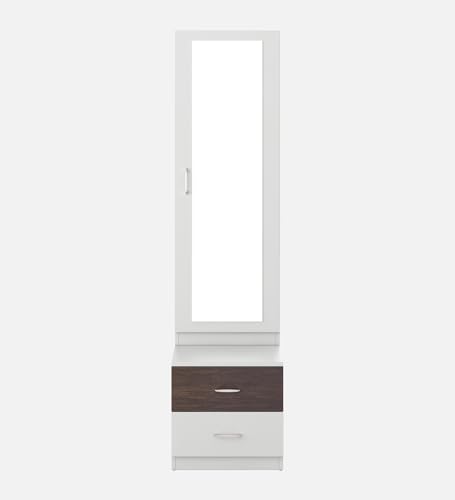 Image of Peter Dressing Table with Storage Engineered Wood | Frosty White Matte Finish | Water-Resistant, Termite & Scratch-Proof | 3-Year Warranty