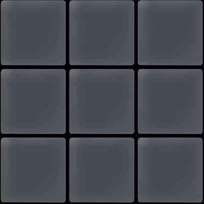 1"x1" Dark Gray Matte Finished Glass Mosaic Sample Tile which Measures 4x5 Size and Coverage 1 sqft