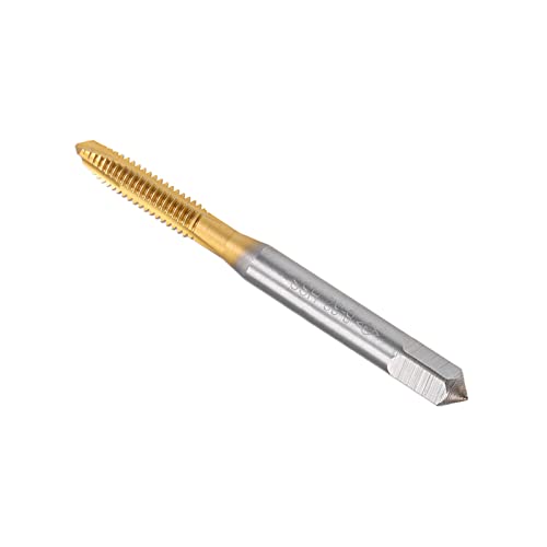CoCud 1Stk Spiralförmige Gewindebohrer #8-32 UNC Gewinde Titan Beschichtung Schnellstahl 6542 Schraube Fräsen Gewindeschneider - (Anwendung: für Abhören Bohrung Machine)