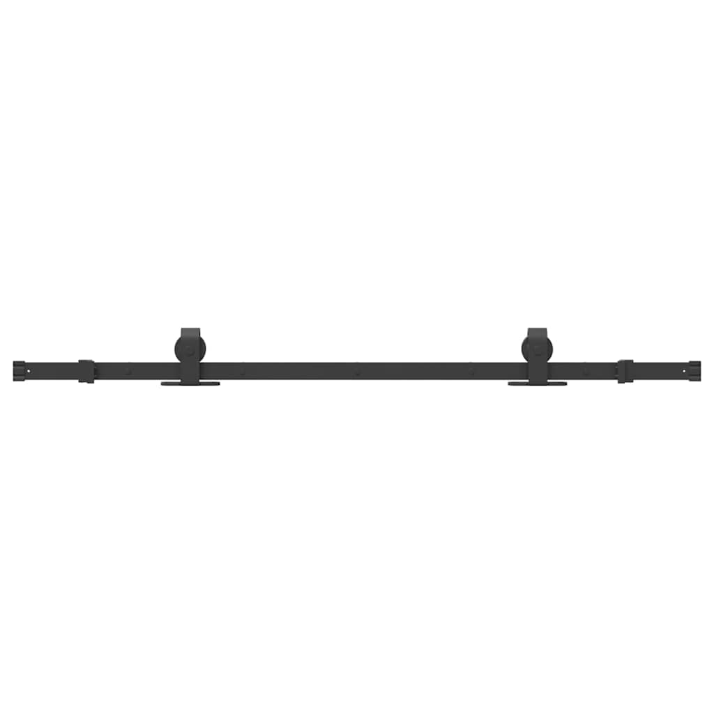 vidaXL Kit de herrajes para puertas correderas acero negro 152,5 cm