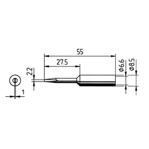 Punta Saldante Ersa LF-ERSADUR 832 KD - Scalpello Dritto 2.2mm Per Stazioni Saldatura - Foto 8