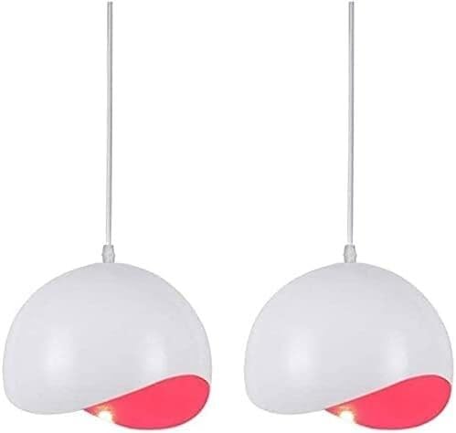 Lustre moderne à LED : lot de 2 lampes suspendues pour plafond de couloir