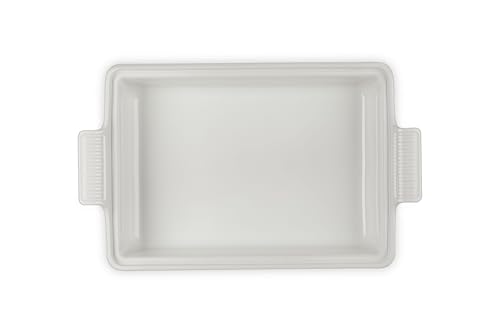 Image of Le Creuset Stoneware Heritage Covered Rectangular Casserole, 4 qt. (12 inch x 9 inch), White