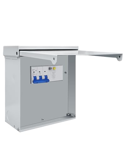 50 Amp GFCI Breaker for Hot Tub 50A Spa Panel with 3-Pole Circuit Breaker IP65 Waterproof Breaker Panel for Spa Hot Tub Swimming Pool