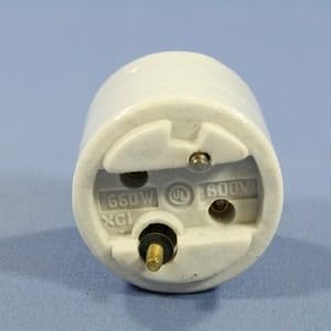 #US Porcelain Lampholder Light Socket 2-Piece 250V Medium Base 30 NO Cap