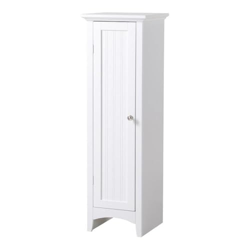 OS Home and Office Furniture 15' 1-Door Wood Kitchen Storage Pantry in White