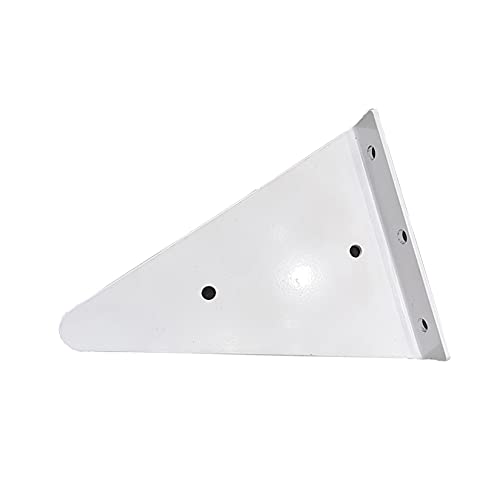KOOEIN 2X Soportes para Estantes,Soporte Triangular Oculto,Estante Decorativa Flotante,Baldas De Hierro Forjado para Interior/Exterior,Estante De Almacenamiento,Pulido Liso,Blanco,8x10cm/3x4in