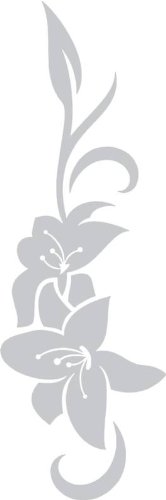 LightningSigns Flower Etched Effect, Frosted Vinyl Window Sticker (#7)