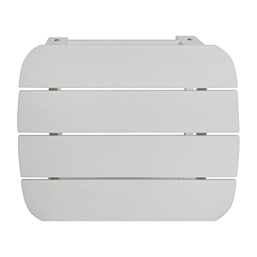 Flash Furniture Charlestown Tiered Commercial Poly Resin Adirondack Side Table - White - All-Weather - Indoor/Outdoor #TOP4
