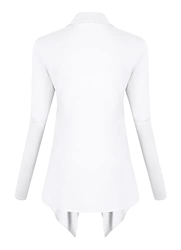 Image of Urban CoCo Women's Drape Front Open Cardigan Long Sleeve Irregular Hem